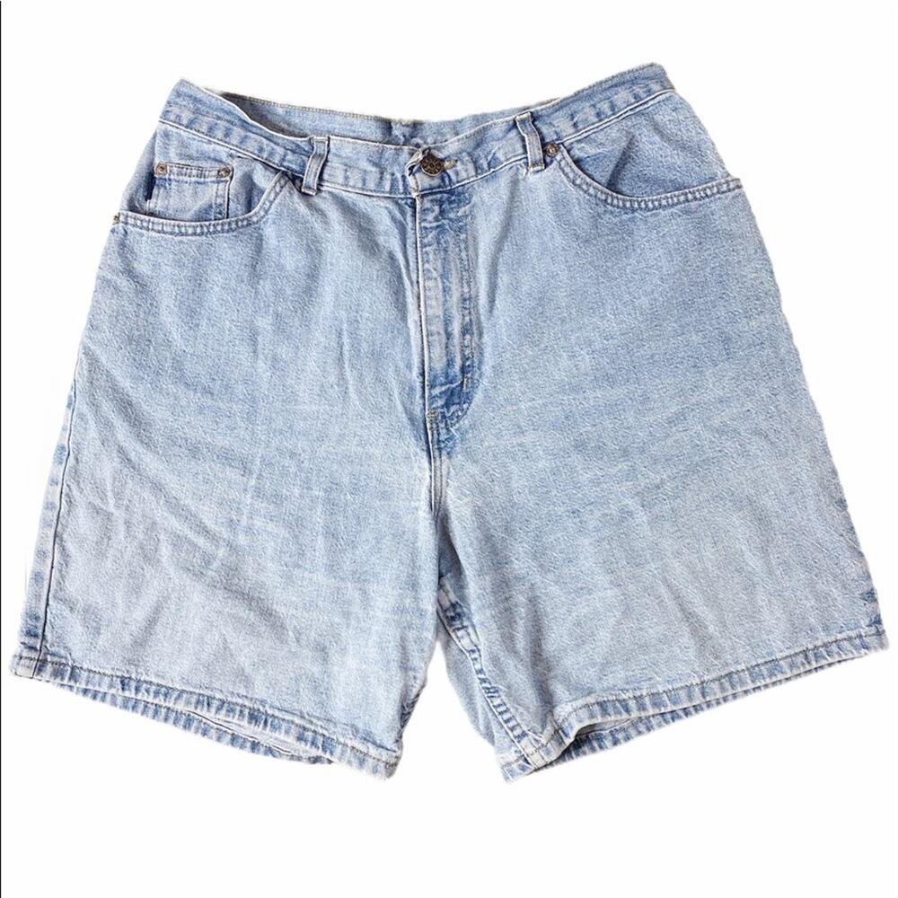 CHIC VTG High Waist Rise Mom Light Denim Jean Shorts 16